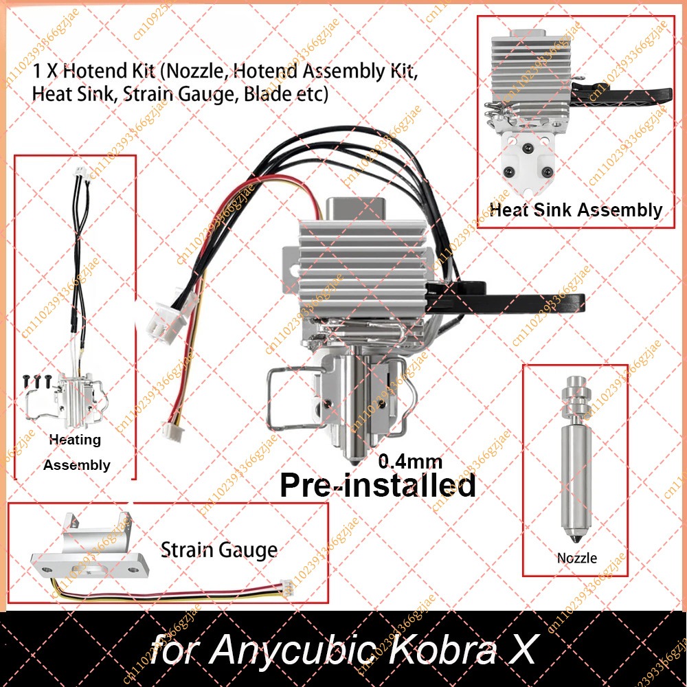 Hotend 0.4Mm - Zestaw hotendu 0.4mm z wstępnie zamontowanymi