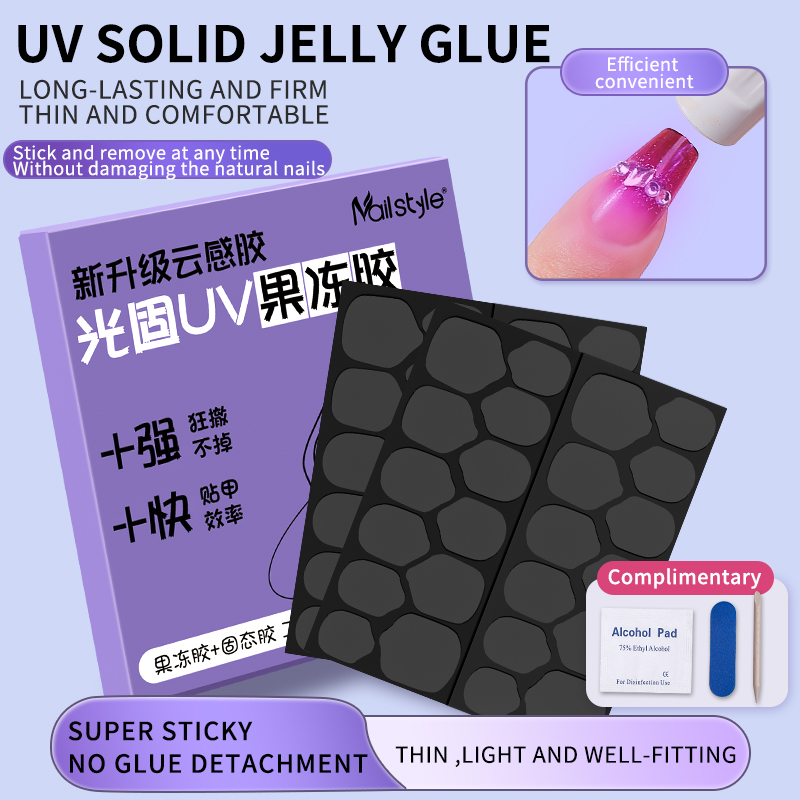 Uv Resin - Dwustronne naklejki na paznokcie z klejem,