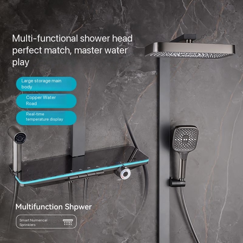 Szary Zestaw Prysznicowy z Pod – Nozzle Brass recenzja i cena