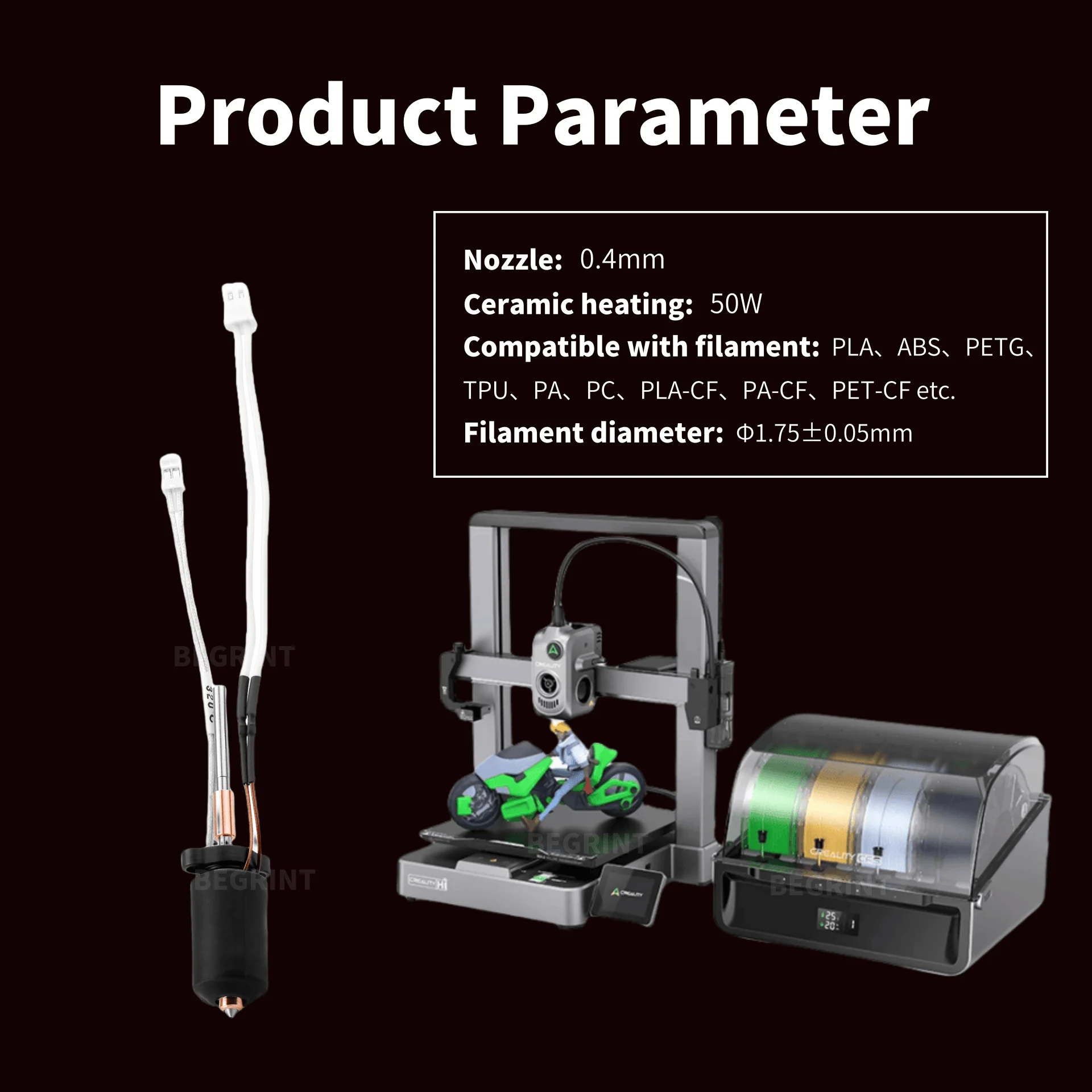 Wysokotemperaturowy ceramiczny – Hotend Assembly recenzja i cena