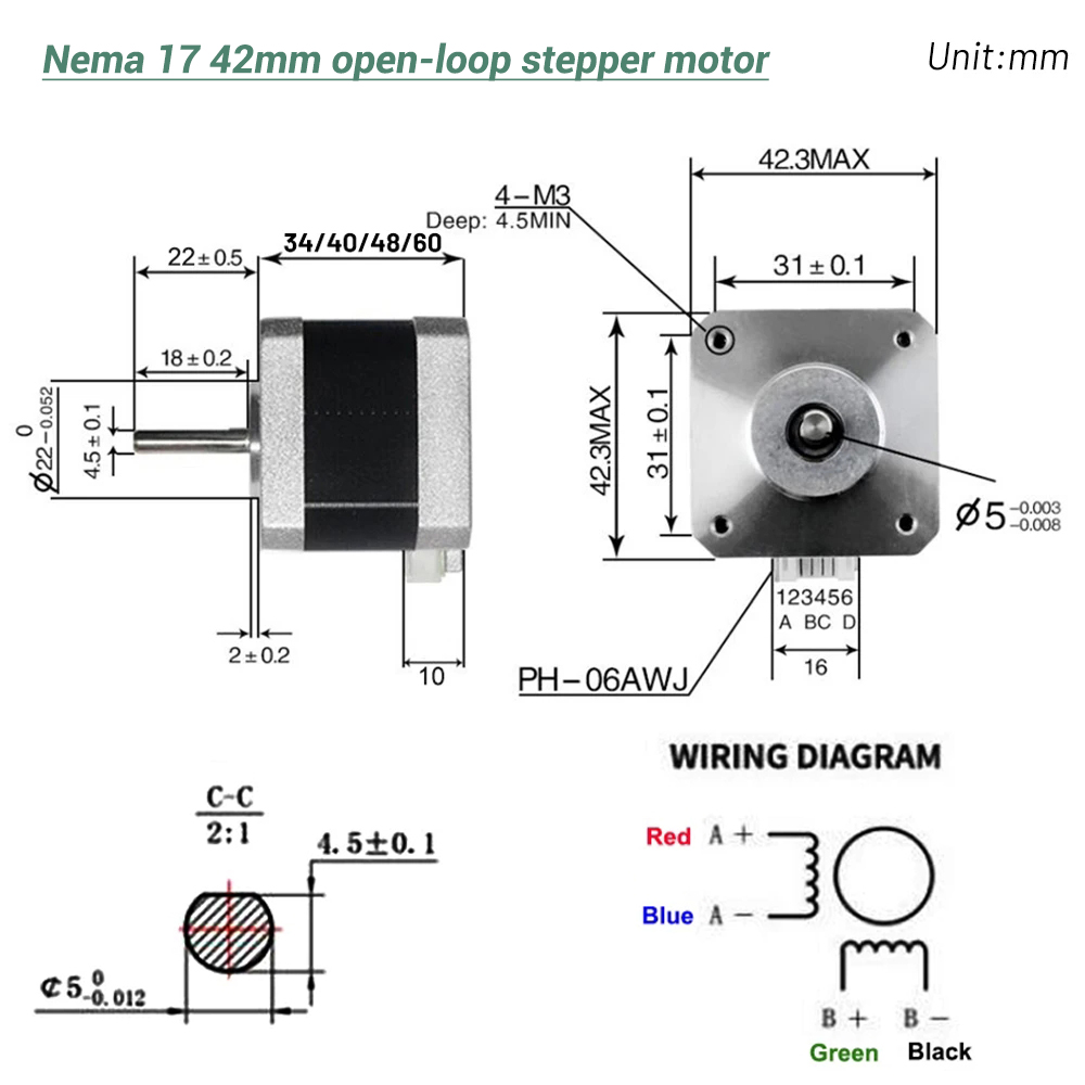 Silnik krokowy Nema17 42, 4-pr – 3D Printer recenzja i cena