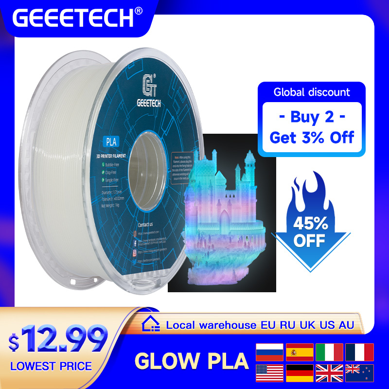GEEETECH Glow PLA 1.75mm 1kg Ś – Filament 1.75 recenzja i cena